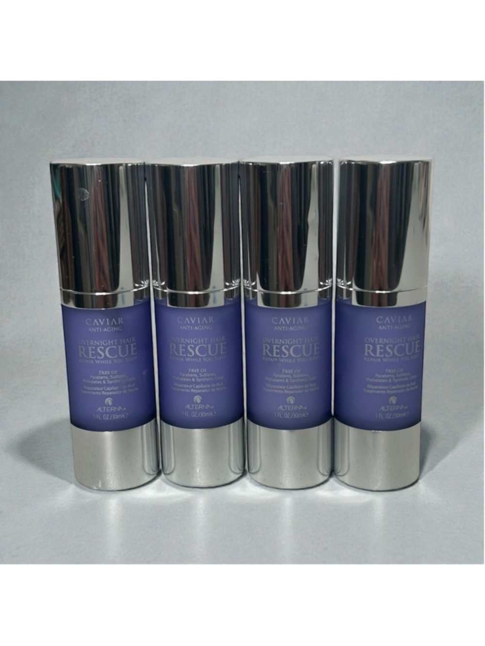 (4) Alterna Caviar Anti-Aging Overnight Leave In Treatment Hair Rescue Bundle